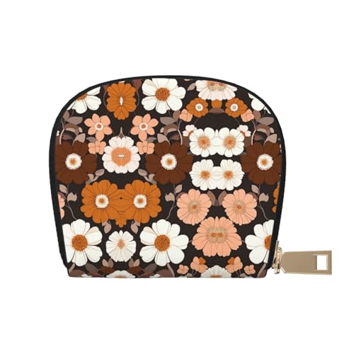ASDJHFABKY Bohemia Karten-Set, Retro-Blumenmuster, Leder, Geldbörse, Autobesitzer, Lizenz- und Versicherungskartenhalter, 9 x 11 cm, a1, 9X11CM von ASDJHFABKY