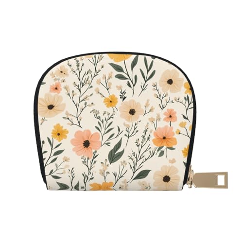ASDJHFABKY Bohemia Karten-Set, Retro-Blumenmuster, Leder, Geldbörse, Autobesitzer, Lizenz- und Versicherungskartenhalter, 9 x 11 cm, a9, 9X11CM von ASDJHFABKY