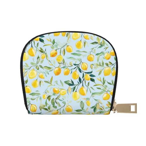 ASDJHFABKY Lemon Card Pack Lemon Fruits Tree Leaf Leather Bag Lemon Fruits Wallet Summer Festival Fans - Sweatproof Card Protection 9X11CM, a1, 9X11CM von ASDJHFABKY