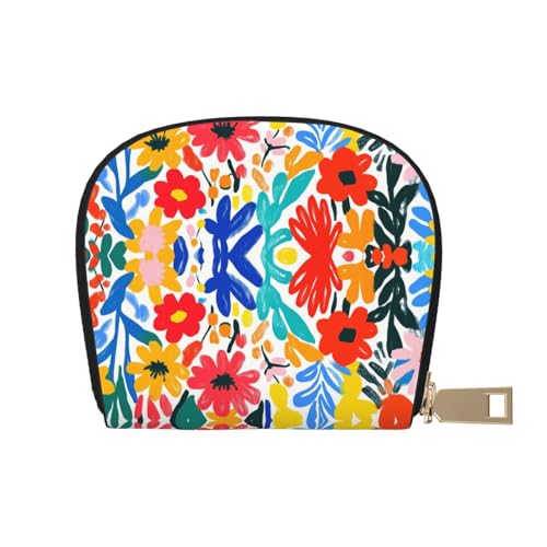 ASDJHFABKY Retro-Blumen-Karten-Set, Blumenmuster, Bohemia, Geldbörse, häufige Fahrer, Maut- und Gaskarten-Organizer, 9 x 11 cm, A17, 9X11CM von ASDJHFABKY