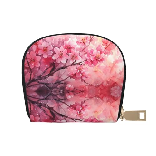 ASDJHFABKY Süße Kartenpackung lila Pilze Ledertasche Pilze Geldbörse Sommer Festival Fans – schweißfester Kartenschutz 9 x 11 cm, A23, 9X11CM von ASDJHFABKY