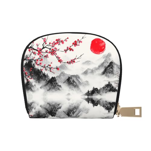 ASDJHFABKY Süße Kartenpackung lila Pilze Ledertasche Pilze Geldbörse Sommer Festival Fans – schweißfester Kartenschutz 9 x 11 cm, A6, 9X11CM von ASDJHFABKY