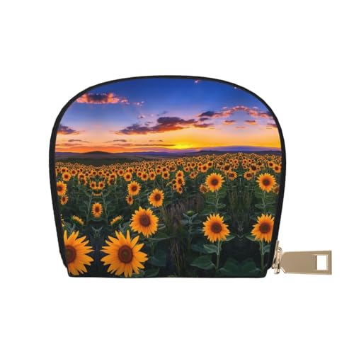ASDJHFABKY Sunset Card Pack Beautiful Sunset Ledertasche Sonnenblume Geldbörse Gamers – Arcade und Geschenkkartenetui 9 x 11 cm, a1, 9X11CM von ASDJHFABKY