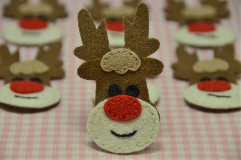 6 Stück Handgemachte Filz RentierSchokolade | Ft749 von ASECUSA