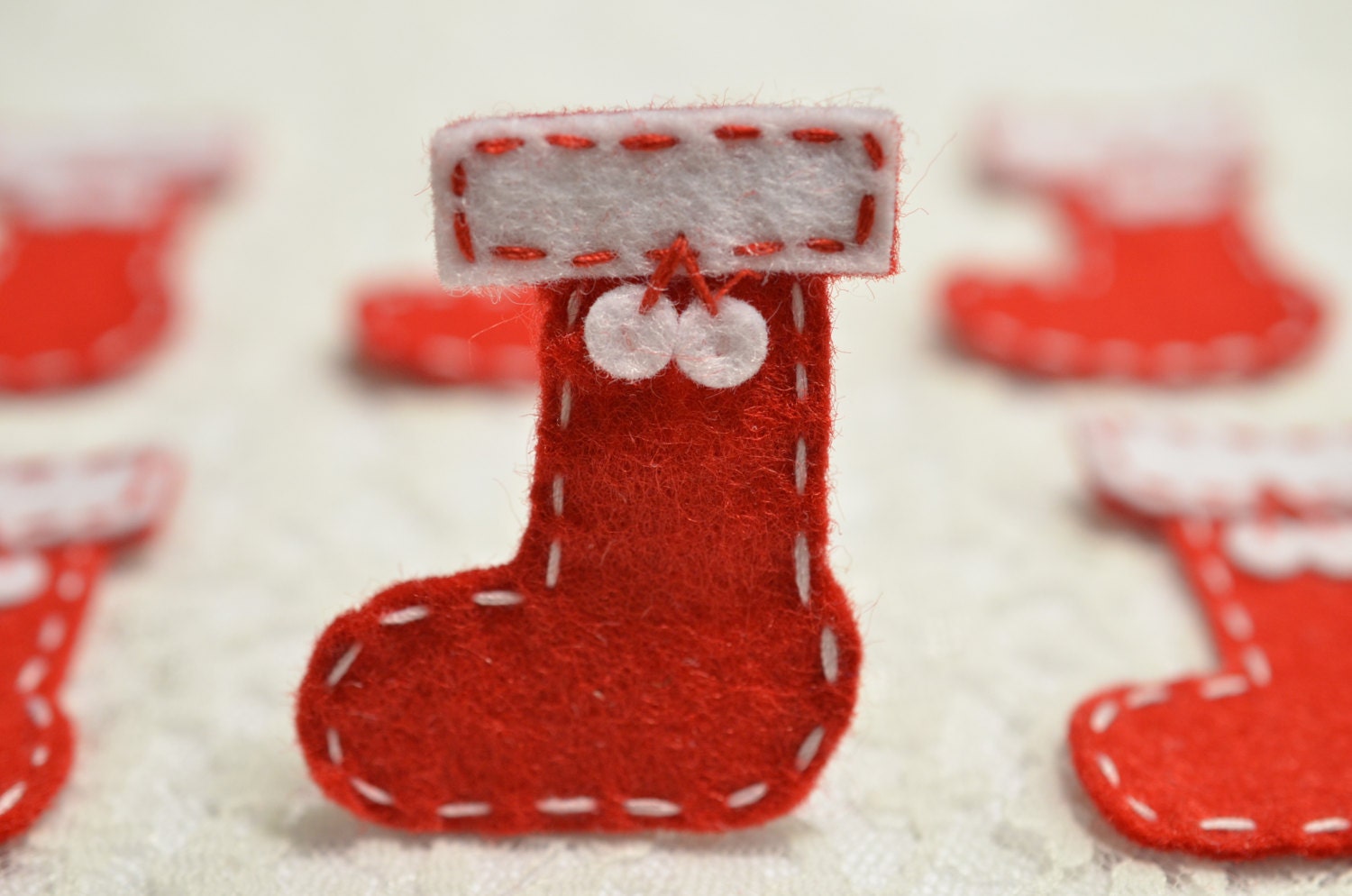 6 Stück Handgemachter Filz Santa Stiefel | Ft863 6 Stück Handgemachter Filz Santa Stiefel | Ft863 von ASECUSA