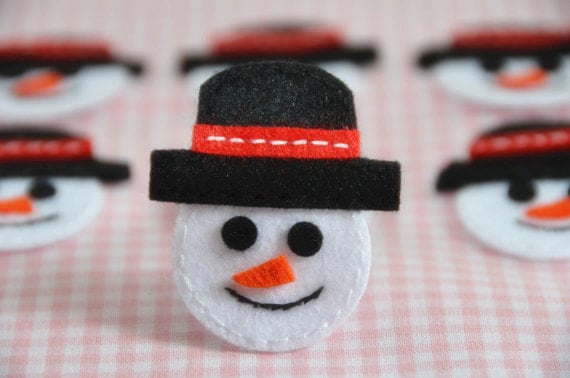 6 Stück Handgemachter Filz Schneemann | Ft917 6 Stück Handgemachter Filz Schneemann | Ft917 von ASECUSA
