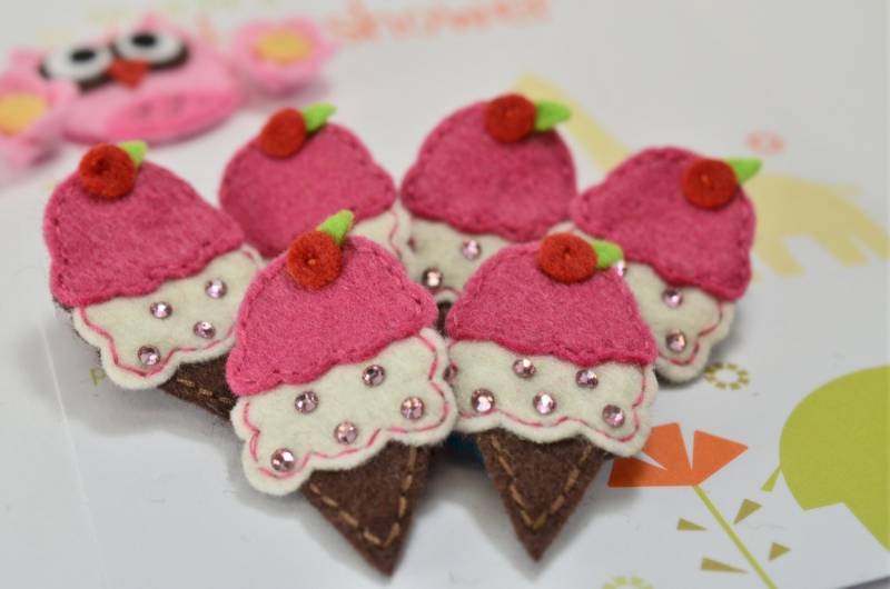 6 Stück Handgemachtes Filzeis Mit Swarovski Kristall-Lippenstift | Ft2152 6 Stück Handgemachtes Filzeis Mit Swarovski Kristall-Lippenstift | Ft2152 von ASECUSA