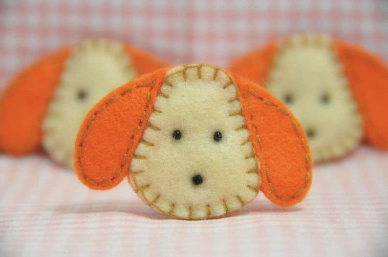 6Er Set Filz Puffy Hundekopf-Kürbis | Ft242 6Er Set Filz Puffy Hundekopf-Kürbis | Ft242 von ASECUSA