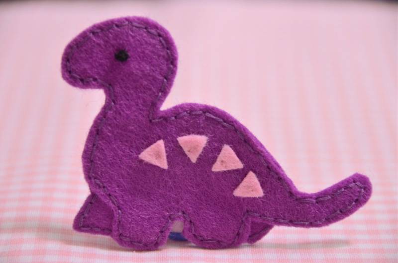 6Er Set Handgemachte Filz Dinosaurier Light Plum | Ft349 6Er Set Handgemachte Filz Dinosaurier Light Plum | Ft349 von ASECUSA