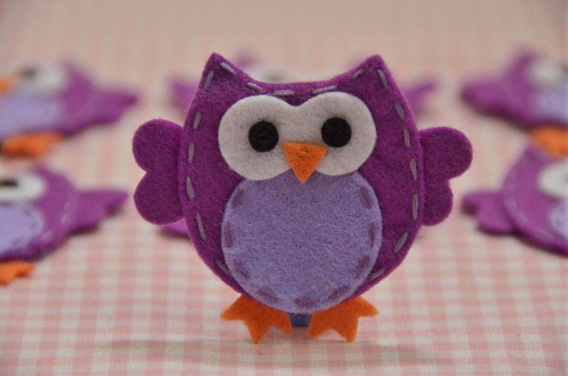 6Er Set Handgemachte Filz-Eule-Light Plum | Ft932 6Er Set Handgemachte Filz-Eule-Light Plum | Ft932 von ASECUSA