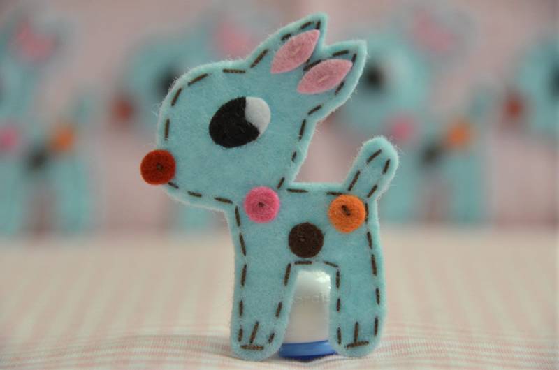 6Er Set Handgemachte Filz HirscheBlau | Ft885 von ASECUSA