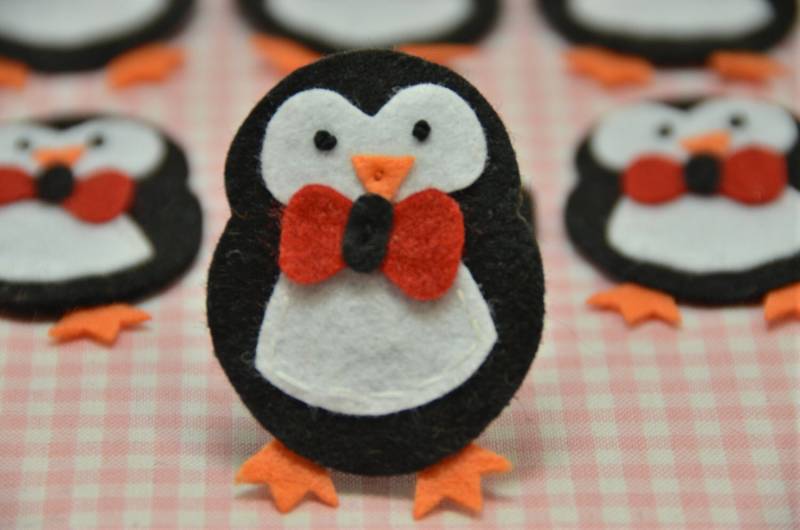 6Er Set Handgemachte Filz PinguinSchwarz | Ft901 von ASECUSA