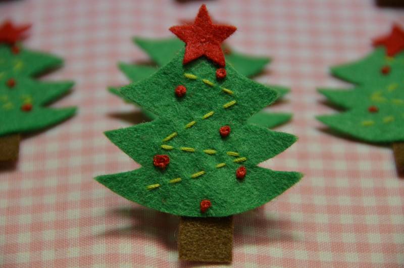 6Er Set Handgemachter Filz WeihnachtsbaumWiese Grün | Ft884 von ASECUSA