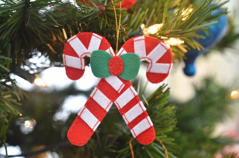 Filz Christbaumschmuck/ Weihnachtsbaumschmuck/ Zuckerstange Aus | Pf008 von ASECUSA