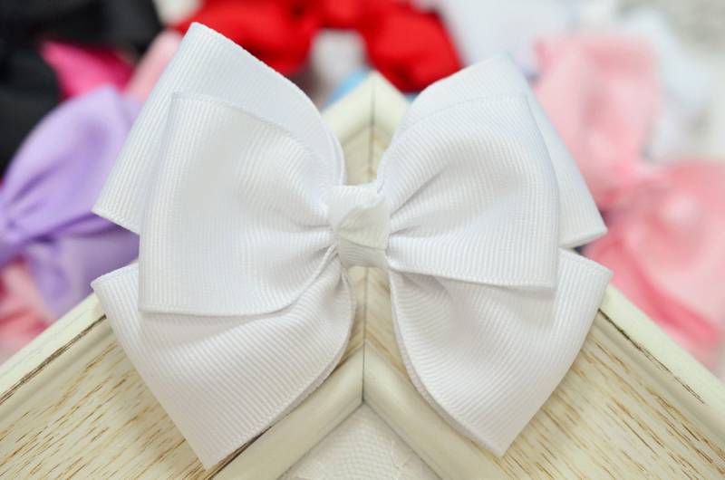 Neu 2Er Set Handgemachte Grosgrain Schleifen Weiß | Gr1148 Neu 2Er Set Handgemachte Grosgrain Schleifen Weiß | Gr1148 von ASECUSA