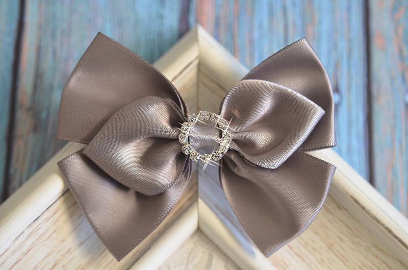 Neu 4Er Set Handgemachte Satin SchleifenGrau | Gr1155 von ASECUSA