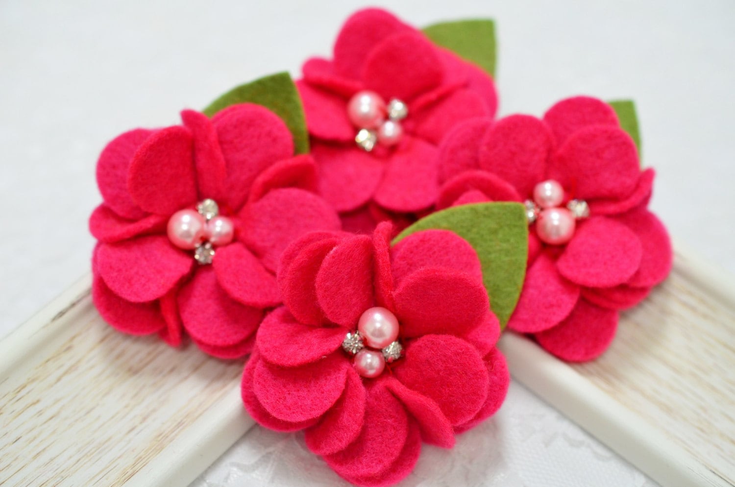 Neu 4Pcs Handgemachte Weiche Filz BlumenSk. Rosa | Ft1031 Neu 4Pcs Handgemachte Weiche Filz BlumenSk. Rosa | Ft1031 von ASECUSA