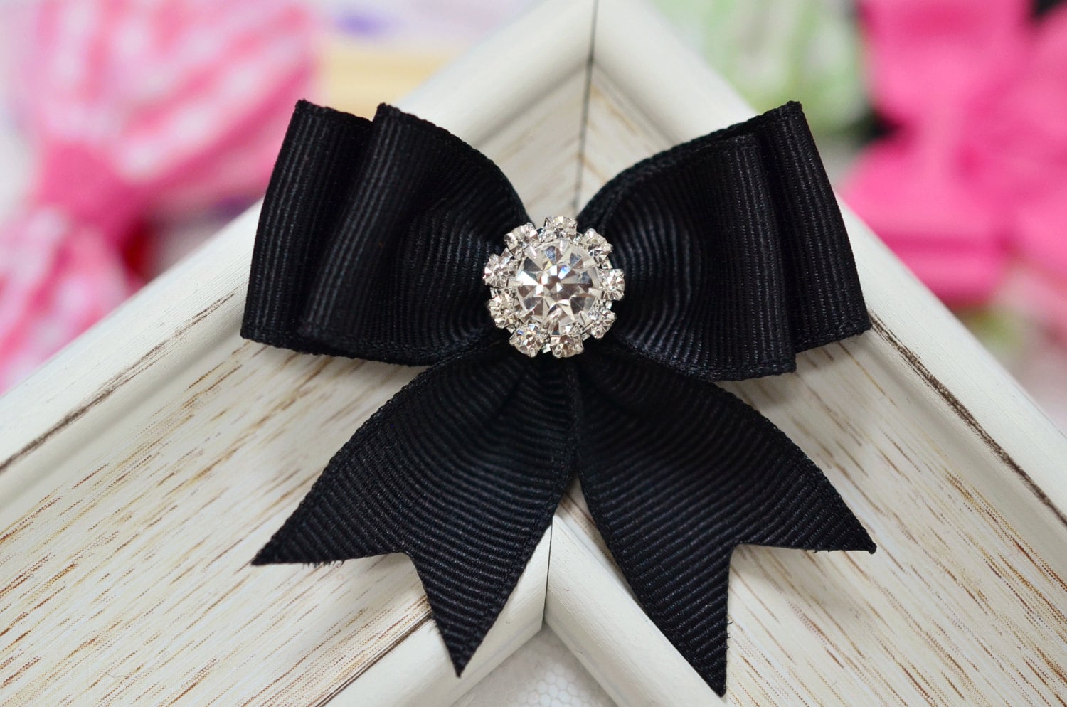 Neu Satz Von 2Pcs Handgemachte Grosgrain SchleifeSchwarz | Gr1150 von ASECUSA