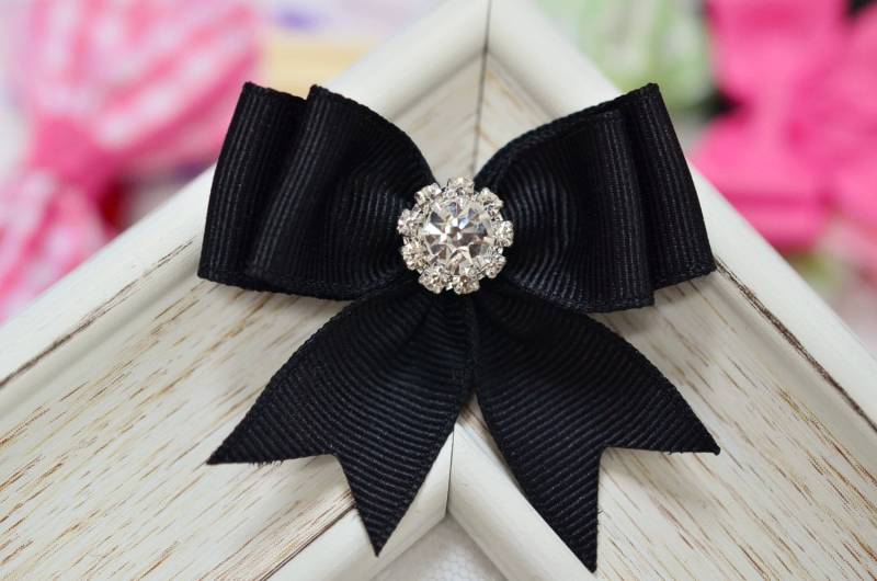 Neu Satz Von 2Pcs Handgemachte Grosgrain SchleifeSchwarz | Gr1150 von ASECUSA