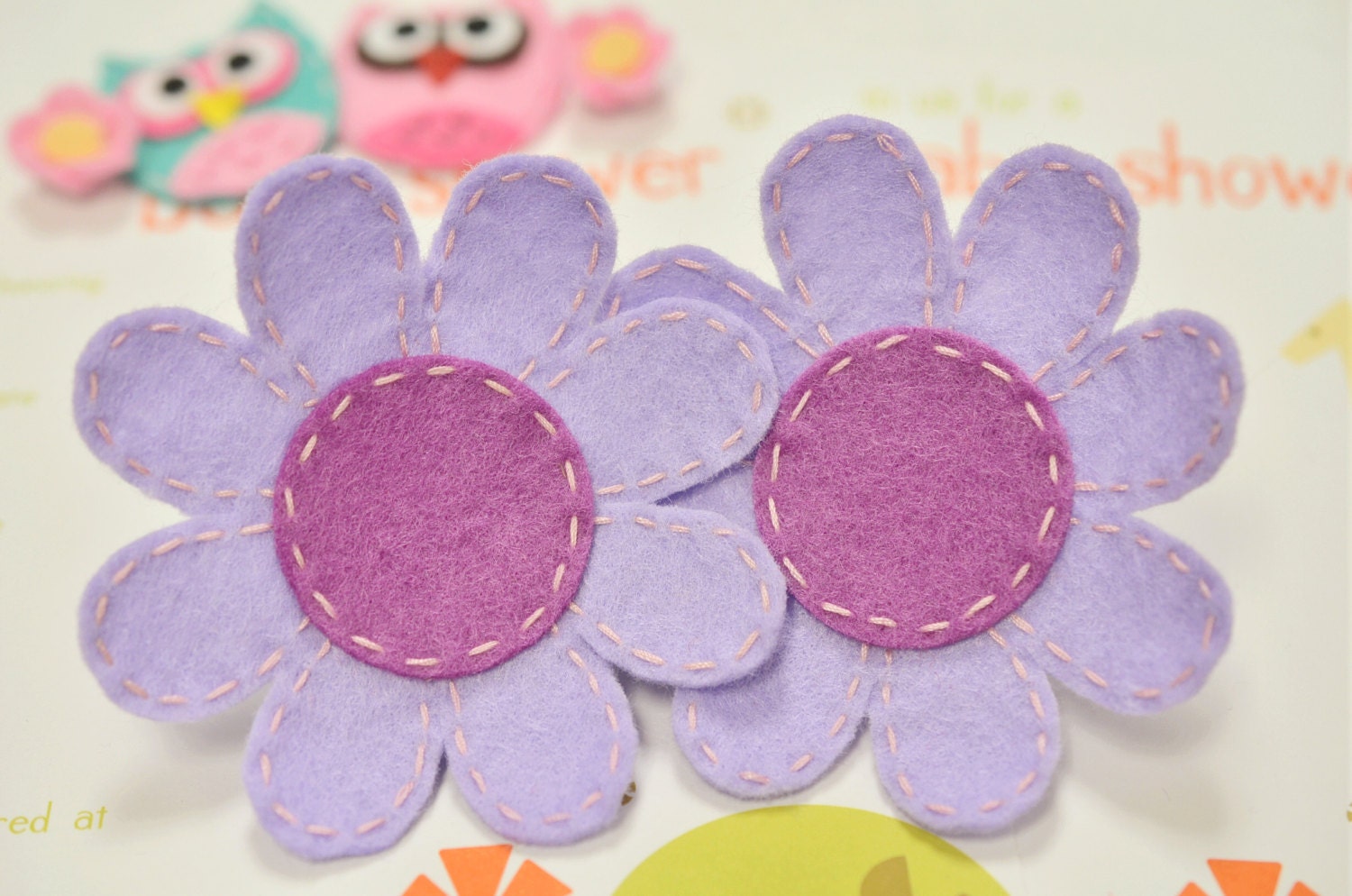 Neu Satz Von 4st Handgemacht Filz BlumeHyazinthe/Licht-Plum | Ft675 von ASECUSA