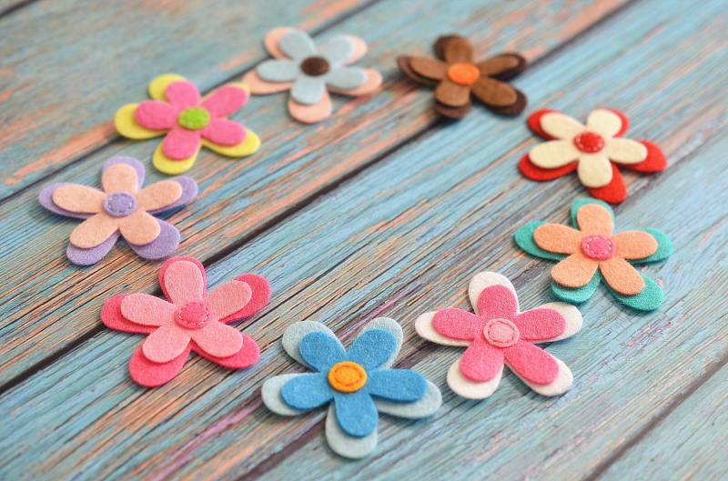 Neu Satz Von 6Pcs Handgemachte Filz Blumen | Ft2740 von ASECUSA