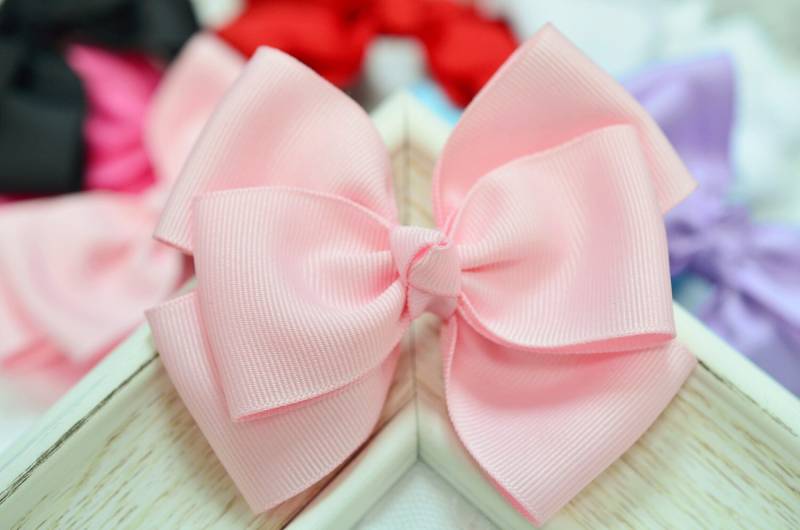 Neu Set Aus 2 Stück Handgefertigten RipsbandschleifenRosa | Gr1148 von ASECUSA