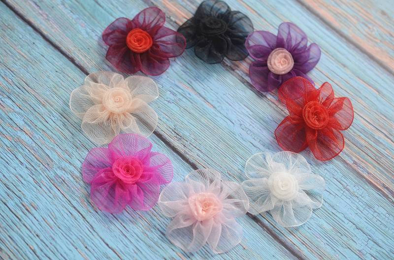 Neu Set Aus 8 Stück Handgefertigten OrganzablütenMix Farben | Oa2018 Neu Set Aus 8 Stück Handgefertigten OrganzablütenMix Farben | Oa2018 von ASECUSA