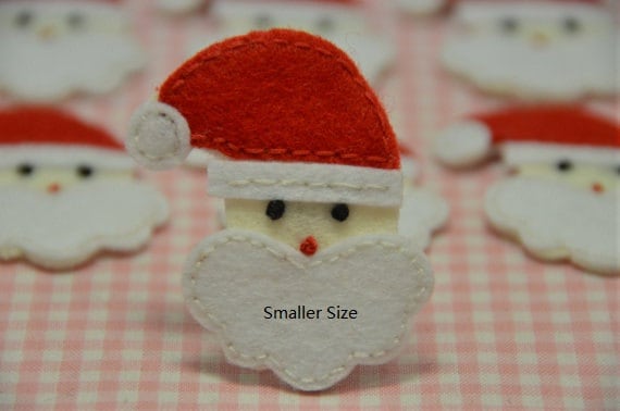 Satz Von 6Pcs Handgefertigt Klein Fühlte Sich Santa | Ft855 von ASECUSA