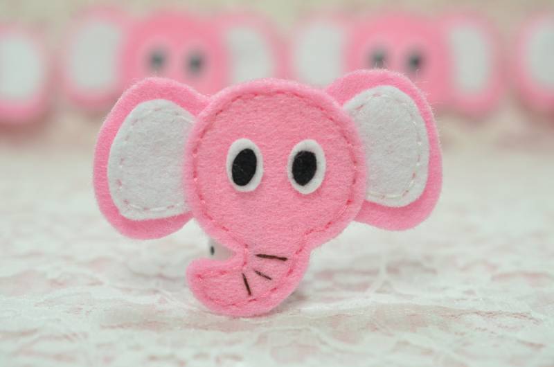 Satz Von 6Pcs Handgemachte Filz ElefantBaby Rosa | Ft960 Satz Von 6Pcs Handgemachte Filz ElefantBaby Rosa | Ft960 von ASECUSA