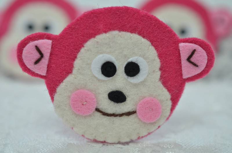 Satz Von 6st Handgemacht Filz Affen GesichtLippenstift | Ft883 von ASECUSA