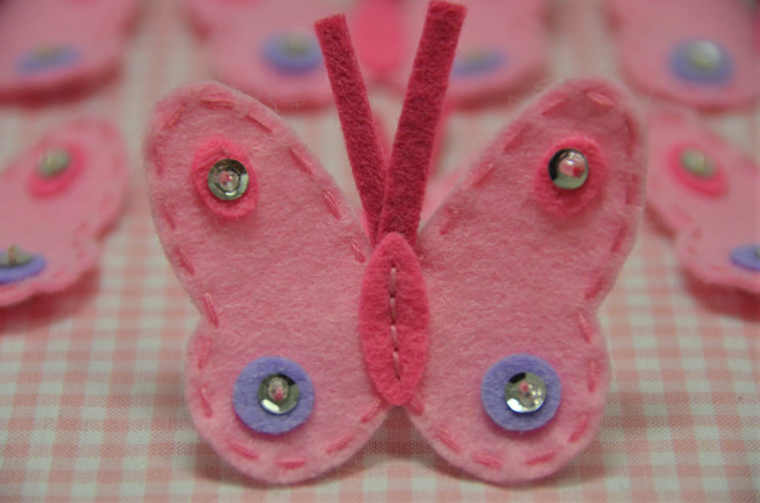 Satz Von 6st Handgemacht Filz SchmetterlingBaby Rosa | Ft593 Satz Von 6st Handgemacht Filz SchmetterlingBaby Rosa | Ft593 von ASECUSA