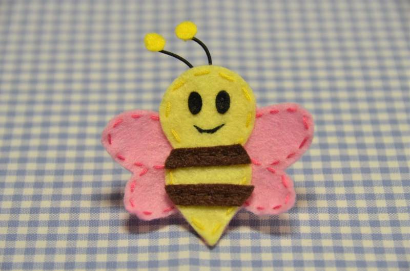 Set 6st Handgemacht Filz BieneBaby Rosa/Limonade | Ft965 Set 6st Handgemacht Filz BieneBaby Rosa/Limonade | Ft965 von ASECUSA