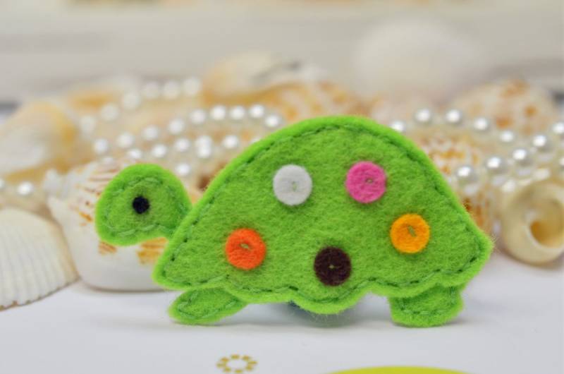 Set 6st Handgemacht Filz SchildkröteInsel Grün | Ft763 von ASECUSA