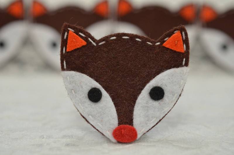 Set Aus 6 Stück Handgemachten Filz FuchsSchokolade | Ft994 von ASECUSA