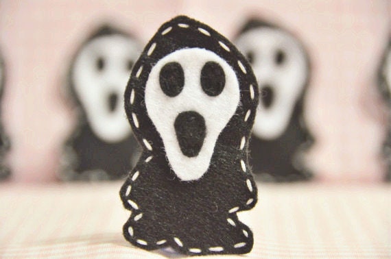Set Von 6 Stück Handgefertigten Filz-Halloween-GeistSchwarz | Ft962 Set Von 6 Stück Handgefertigten Filz-Halloween-GeistSchwarz | Ft962 von ASECUSA