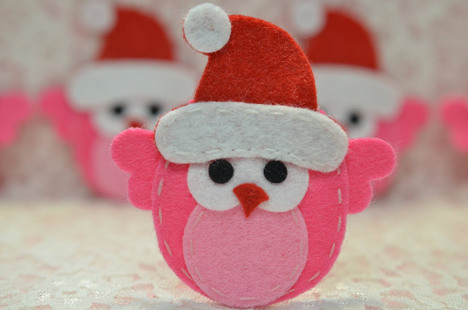 Set Von 6 Stück Handgemachte Filz Weihnachts Eulen Dunkle Nelken | Ft1005 von ASECUSA