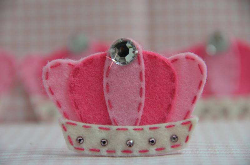 Set Von 6 Stück Handgemachten Filzkronen -Baby Rosa | Ft955 Set Von 6 Stück Handgemachten Filzkronen -Baby Rosa | Ft955 von ASECUSA