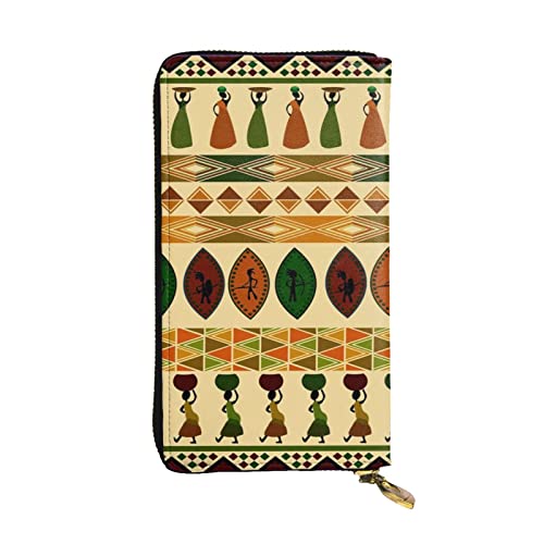 ASEELO Bohemia Style Traditionelle afrikanische Muster Geldbörsen Geldbörse Herren Geldbörse Leder Geldbörsen für Männer Herren Visitenkarten Geldbörse Schön und großzügig., Schwarz, Einheitsgröße von ASEELO