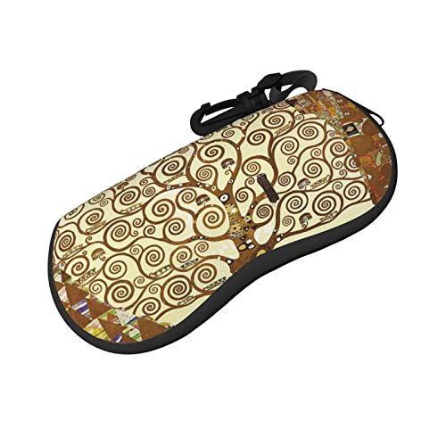 ASEELO Brillenetui Wasserfall fließend nach unten Brillenetui Weiche Sonnenbrillenetui Neopren Reißverschluss Brillenbeutel für Damen Herren, Lebensbaum, glasses case von ASEELO