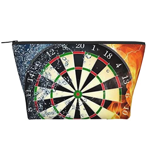 ASEELO Dart Board Make-up Tasche Damen Kosmetiktasche Kosmetiktasche Reise Kosmetiktasche Trapez Make-up Tasche, Schwarz, Einheitsgröße von ASEELO