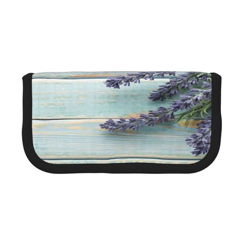 ASEELO Federmäppchen, Gemüse, Mais, groß, für Kinder, Damen, Herren, Schule, Büro, Lavendel auf Holz, Canvas Pen Case, Kosmetikkoffer von ASEELO