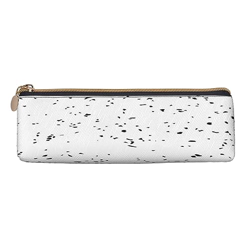 ASEELO Federmäppchen, mehrfarbige Rosen, großes Federmäppchen, hohe Aufbewahrungsbox, für Kinder, Damen, Herren, Schule, Büro, Weiß, Schwarz / Weiß, Leather Pencil Case, Beauty Case von ASEELO