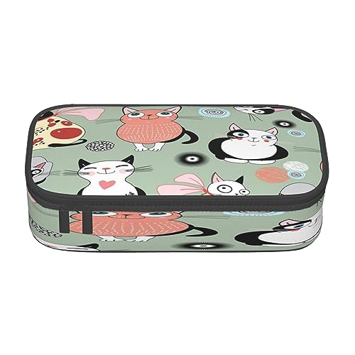 ASEELO Federmäppchen High Heel Schuhe Große Bleistift Stift Tasche Hohe Aufbewahrung Fall für Kinder Frauen Männer Schule Büro Fall, Niedliche Cartoon-Katzen, pencil case, Beauty Case von ASEELO