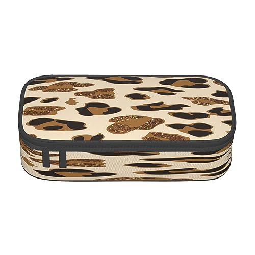 ASEELO Federmäppchen "I Love London", großes Federmäppchen für Kinder, Damen, Herren, Schule, Büro, Animal Leopard, pencil case, Beauty Case von ASEELO