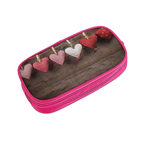 ASEELO Federmäppchen Valentinstag Herzen Große Bleistifttasche Tasche Hohe Aufbewahrung Fall für Kinder Frauen Männer Schule Büro Fall Schwarz, rose, pencase, Beauty Case von ASEELO