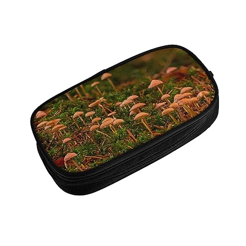 ASEELO Federmäppchen Wildpilz Große Bleistifttasche Tasche Hohe Aufbewahrung Fall für Kinder Frauen Männer Schule Büro Fall Schwarz, Schwarz , pencase, Beauty Case von ASEELO