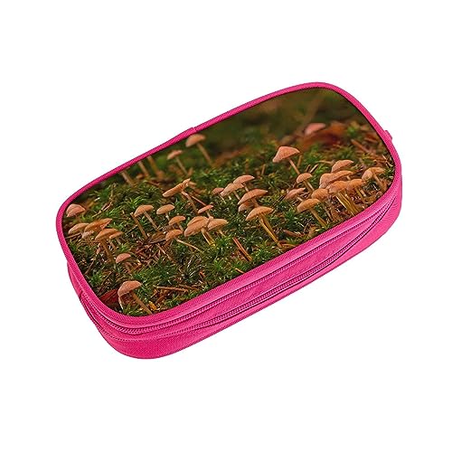 ASEELO Federmäppchen Wildpilz Große Bleistifttasche Tasche Hohe Aufbewahrung Fall für Kinder Frauen Männer Schule Büro Fall Schwarz, rose, pencase, Beauty Case von ASEELO