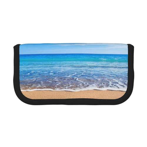 ASEELO Federmäppchen mit Uhren- und Zahnrädern, großes Federmäppchen für Kinder, Damen, Herren, Schule, Büro, Strand und Meer, Canvas Pen Case, Kosmetikkoffer von ASEELO