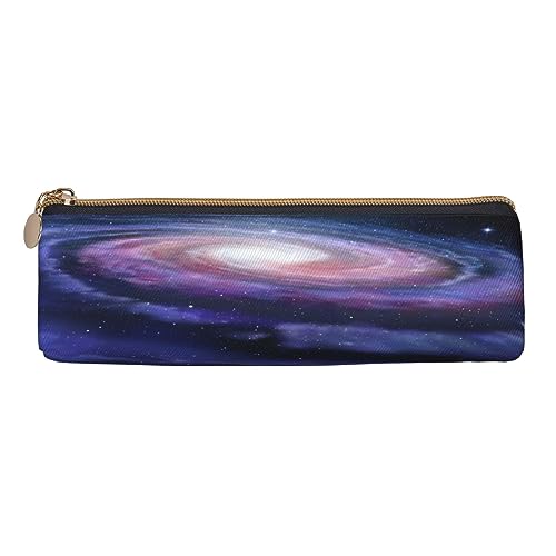 ASEELO Federmäppchen mit blühenden Blumen, schwarz, groß, Stifteetui, hohe Aufbewahrungsbox, für Kinder, Damen, Herren, Schule, Büro, Weiß, Weltraumspirale Cosmic Energy, Leather Pencil Case, Beauty von ASEELO