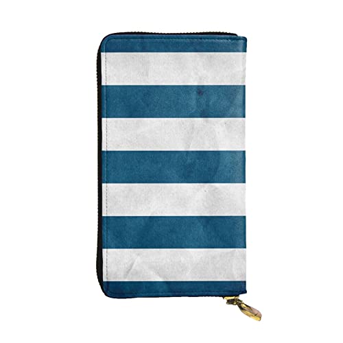 ASEELO Griechische Flagge Damen Reisebrieftasche Lange Münzbörse Clutch Handy Leder Reißverschluss Kartenetui, Schwarz, Einheitsgröße von ASEELO